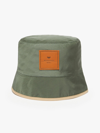 Max Mara Nylon And Gabardine Hat In Kaki