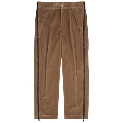 Moncler Genius 8 Moncler Palm Angels Brown Corduroy Trousers, Tan In 48