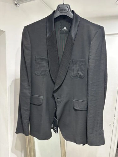 Pre-owned Tom Rebl Unconstructed Blazer Size 50 & 52 In Black