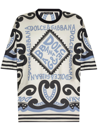 Dolce & Gabbana Printed T-shirt In Blue