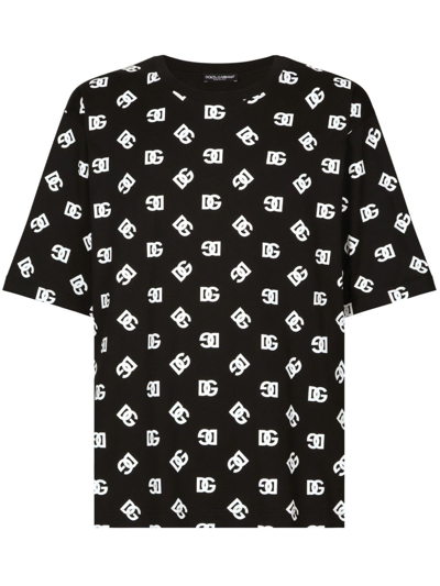Dolce & Gabbana T-shirt Logo In Black  