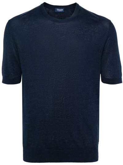 Drumohr Crew-neck T-shirt In Blue