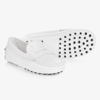 TOD'S TOD'S WHITE LEATHER GOMMINO MOCCASINS