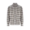 Acne Studios Cotton Check Shirt In Grey