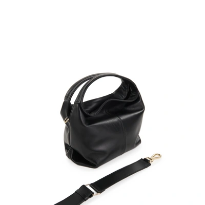 Manu Atelier Mini Gala Leather Handbag In Black