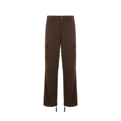 Carhartt Cotton Cargo Trousers In Brown