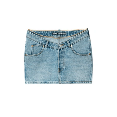 Alexander Wang Denim Mini Skirt In Blue