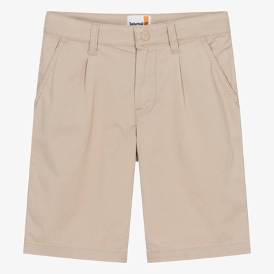 Timberland Teen Boys Beige Cotton Shorts