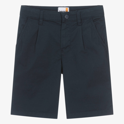 Timberland Teen Boys Navy Blue Cotton Shorts