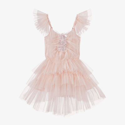 Tutu Du Monde Babies'  Girls Pink Sequin Flower Tulle Dress