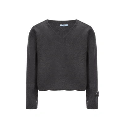 Prada Wool Jumper In Gray