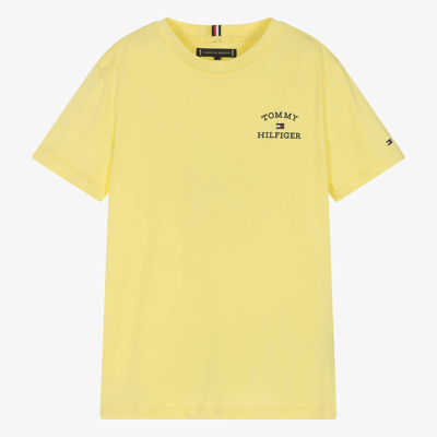 Tommy Hilfiger Teen Boys Yellow Cotton T-shirt