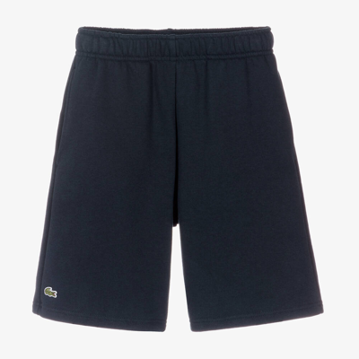 Lacoste Teen Boys Navy Blue Cotton Jersey Shorts