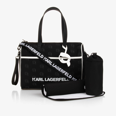 Karl Lagerfeld Kids Black Ikonik Baby Changing Bag (36cm)
