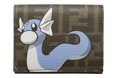 Pre-owned Fendi X Frgmt X Pokemon Ff Fabric Wallet Brown