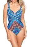 MIRACLESUIT NEPALI ESCAPE CRISSCROSS UNDERWIRE ONE-PIECE SWIMSUIT