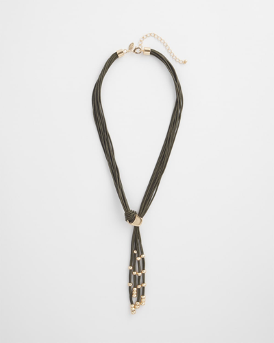 Chico's Multistrand Tassel Y-necklace |  In Olive Green