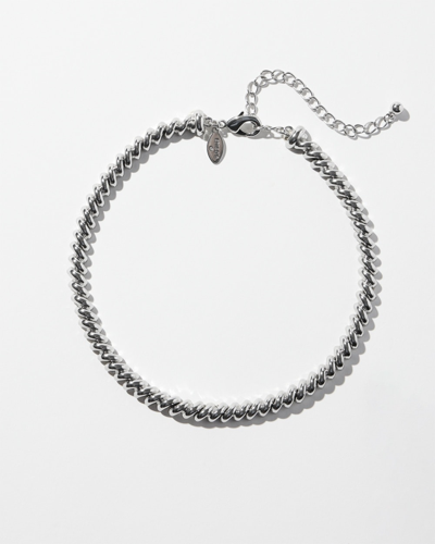 Chico's Silver Tone Collar Necklace |