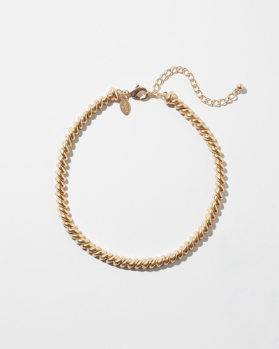 Chico's Gold Tone Collar Necklace |  In Gold Metallic