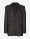 Dolce & Gabbana Single-breasted Wool Taormina-fit Jacket In Grey