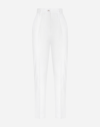 Dolce & Gabbana High-waisted Gabardine Trousers In White