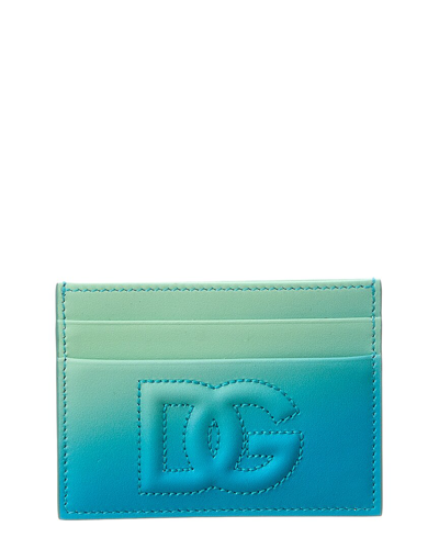 Dolce & Gabbana Dg Logo Card Holder In Blue