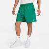 Nike Men's Club Flow Relaxed-fit 6" Drawstring Shorts In Malachite/white