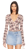 Free People Through The Meadow Top In Neutral