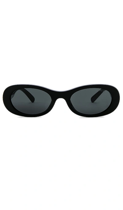 Miu Miu Acetate Oval Sunglasses In Black