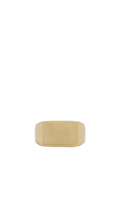 Shashi Square Signet Ring In Gold