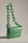 By Anthropologie The Fiona Beaded Bag: Chain Edition In Green