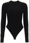 BALMAIN BALMAIN KNITTED BODYSUIT WITH EMBOSSED BUTTONS