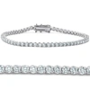 Pompeii3 4 Carat Tw Round Cut Diamond Tennis Bracelet 14k White Gold Lab Grown In Silver