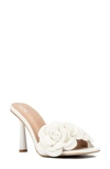 New York And Company Chana Faux Leather Square Toe Mule In White