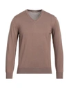 Cruciani Man Sweater Brown Size 48 Wool In Beige