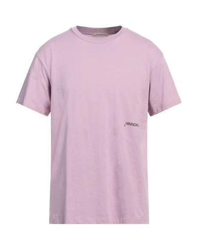 Hinnominate Man T-shirt Pink Size S Cotton, Elastane In Pink