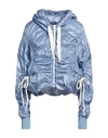 Khrisjoy Woman Jacket Pastel Blue Size 1 Polyamide