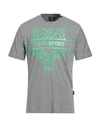 Plein Sport Man T-shirt Light Grey Size Xxl Cotton, Elastane