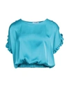 Fly Girl Woman Top Azure Size M Polyester, Elastane In Blue