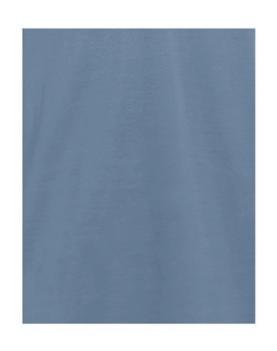 Barba Napoli Man T-shirt Slate Blue Size 46 Cotton In Blue
