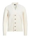 Fedeli Man Cardigan Off White Size 42 Virgin Wool, Cashmere, Polyamide