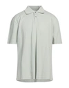 Lanvin Man Polo Shirt Sage Green Size L Cotton