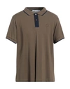 Trussardi Man Polo Shirt Military Green Size 3xl Cotton