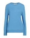 Jil Sander Woman Sweater Azure Size 00 Wool In Blue