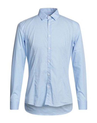 Daniele Alessandrini Homme Man Shirt Sky Blue Size 15 Cotton