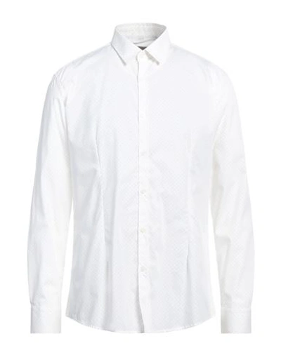 Daniele Alessandrini Homme Man Shirt White Size 16 ½ Cotton, Elastane