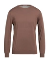 Kangra Cashmere Kangra Man Sweater Brown Size 40 Silk, Cotton