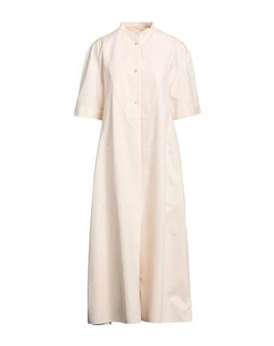 Jil Sander Woman Midi Dress Beige Size 2 Cotton