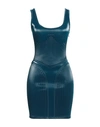 Mugler Woman Mini Dress Blue Size 6 Polyamide, Elastane