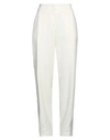 Emporio Armani Woman Pants Cream Size 10 Polyester, Viscose In White